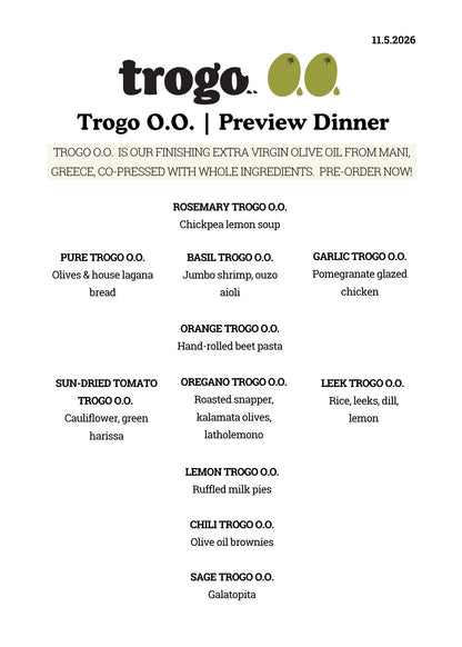 Trogo O.O. | 11-Course Preview Dinner